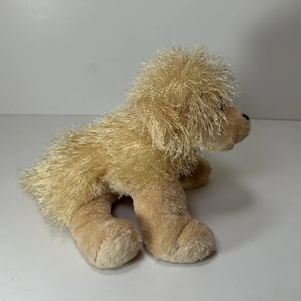Ganz Webkinz Golden Retriever Plush Stuffed Animal Tan Dog HM010 Tinsel Fur